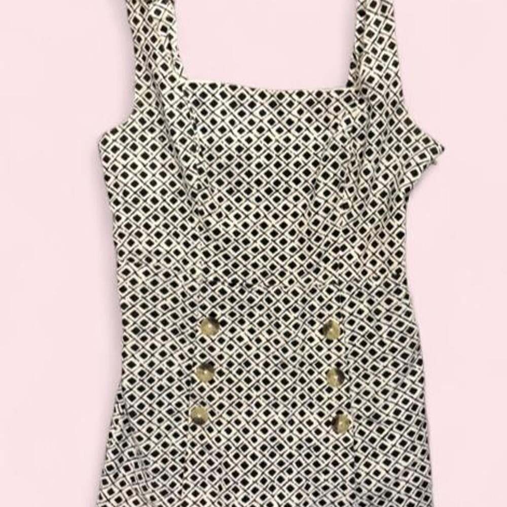 Urban Outfitters Women's Black and White Playsuit-romper